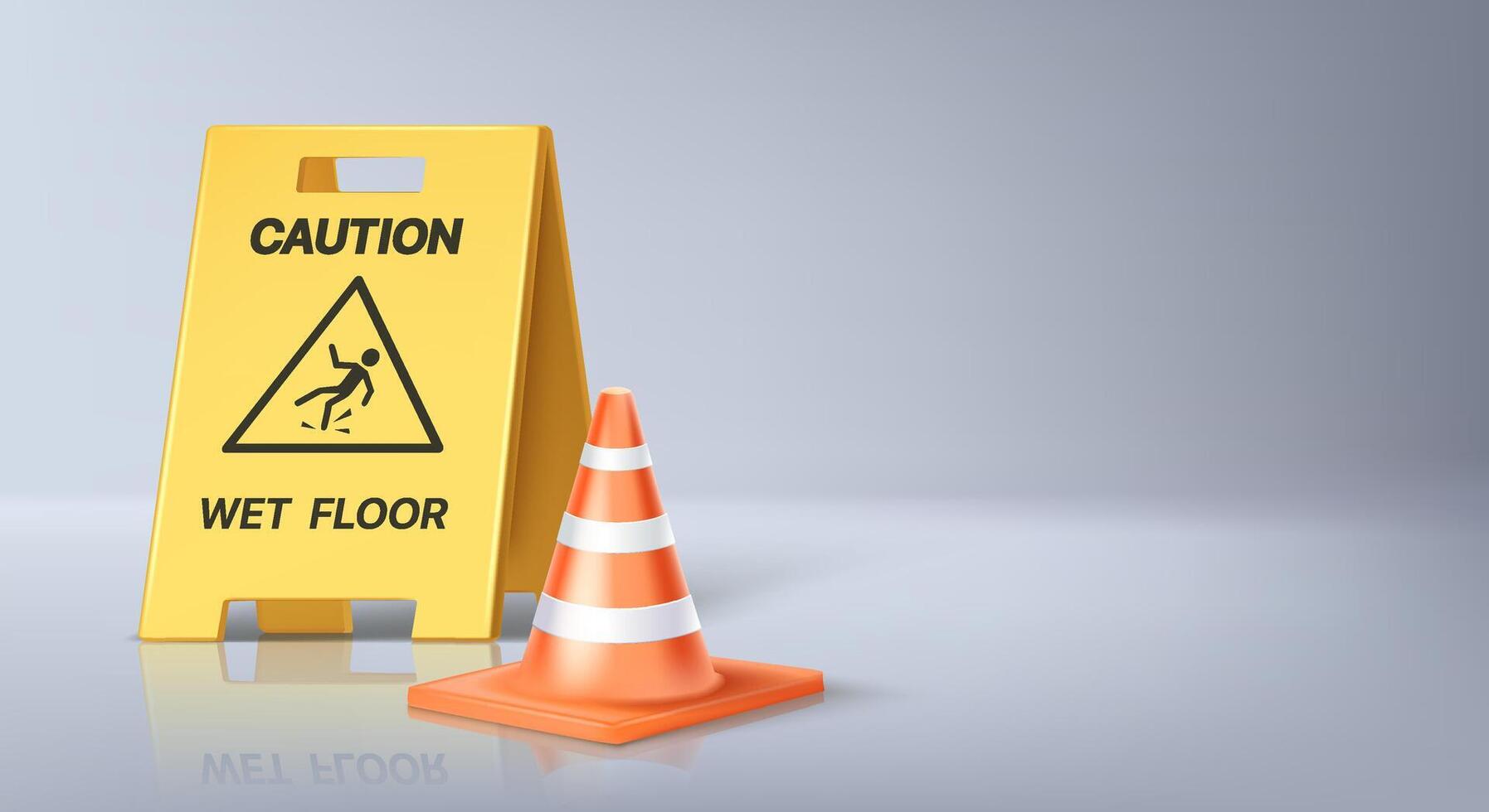 Warning Signs Realistic Background vector