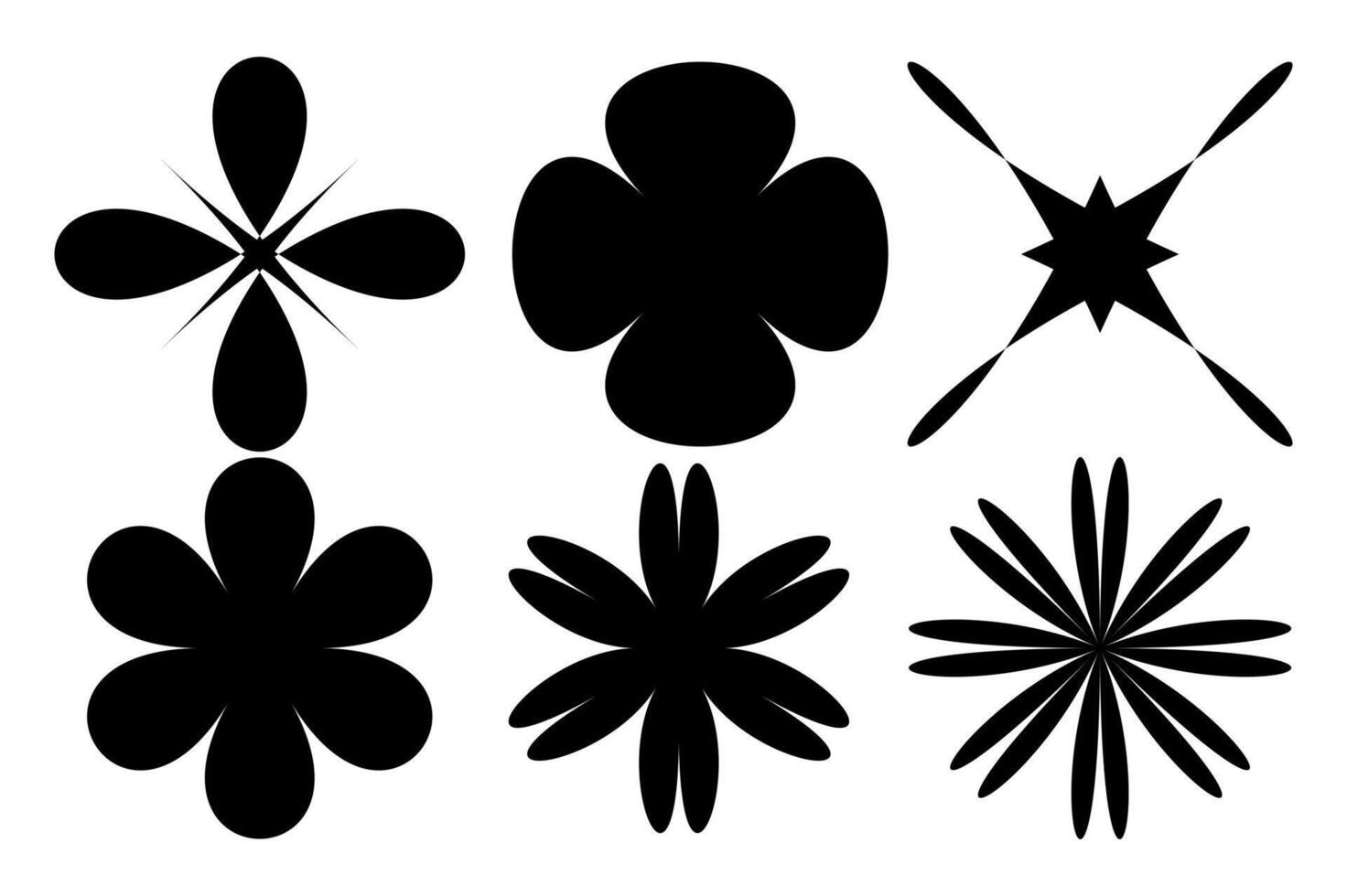 Creative Shape Silhouettes for Designers vector