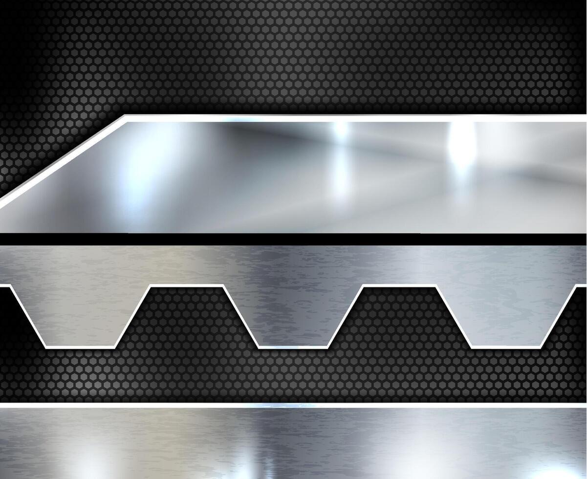 Realistic Gray Metal Surface Texture Background vector