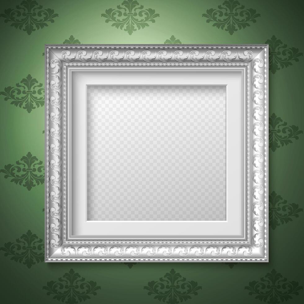 Realistic Photo Frame with elegant background vector