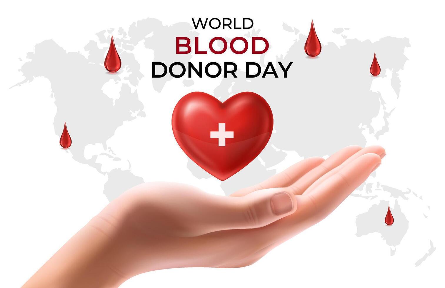 Realistic World Blood Donor Day Background vector