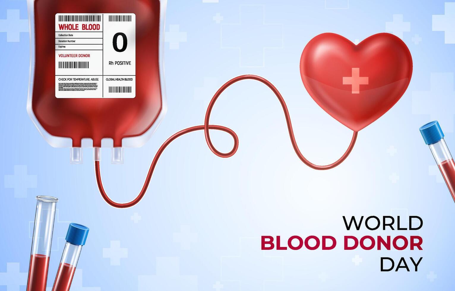 World Blood Donor Day Realistic Background vector
