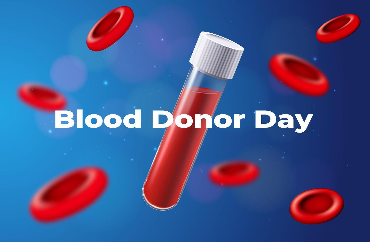 World Blood Donor Day Realistic Composition vector