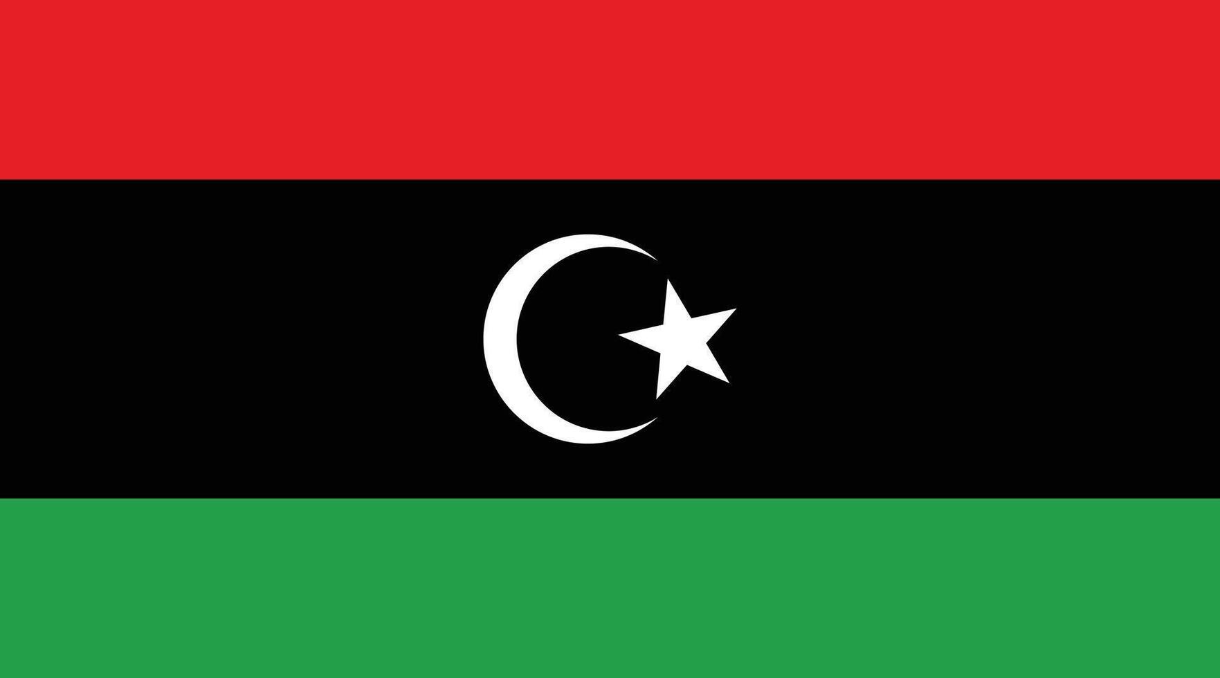 Libya flag icon symbol. the national flag of Libya. Flag of the State of Libya. illustration. vector