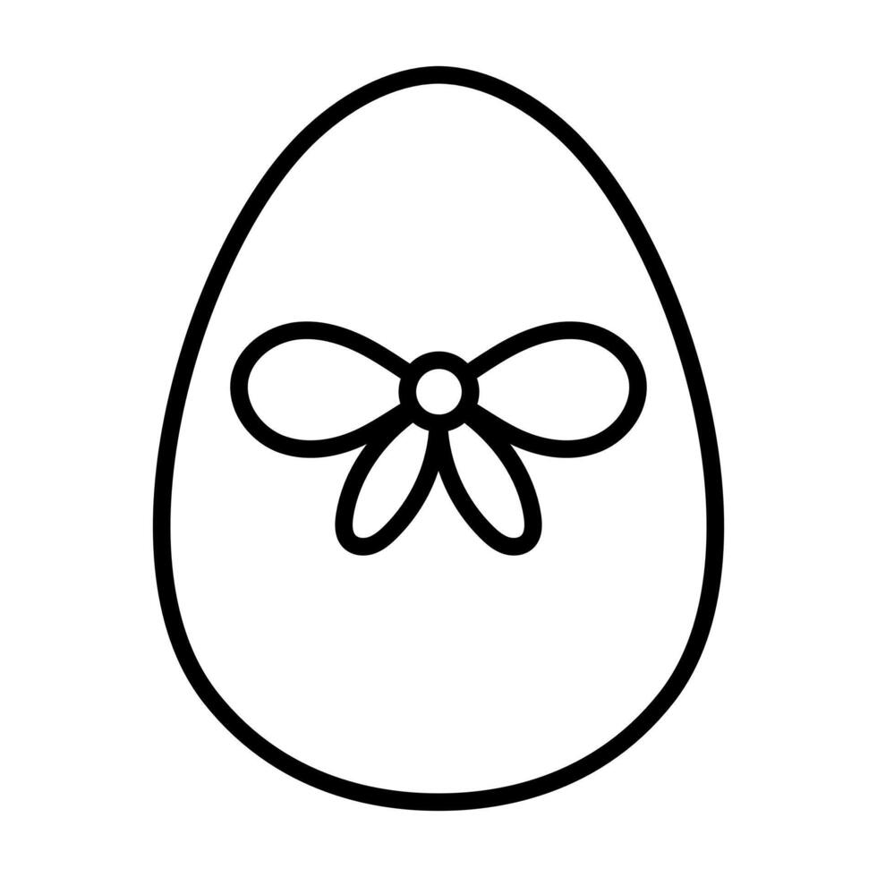 Egg with Simple Ribbon Decoration vector