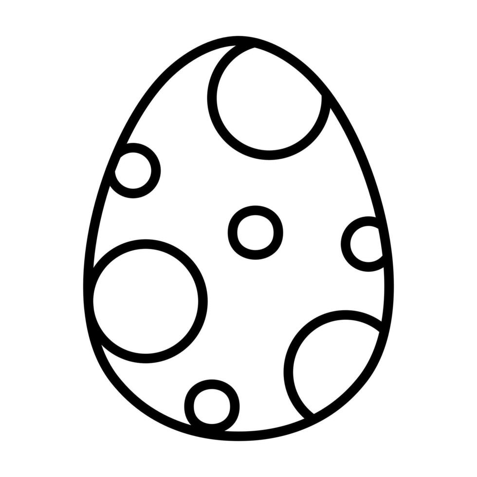 Egg Covered in Big and Small Circles vector