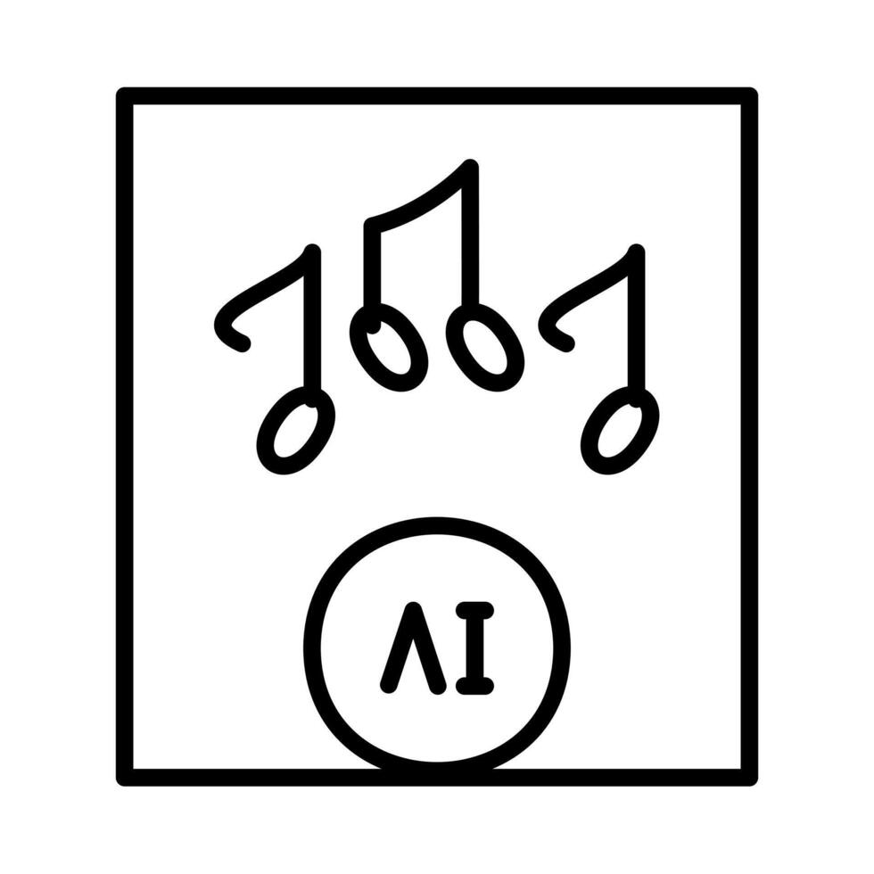 Musical Sheet Powered by AI Rhythm vector