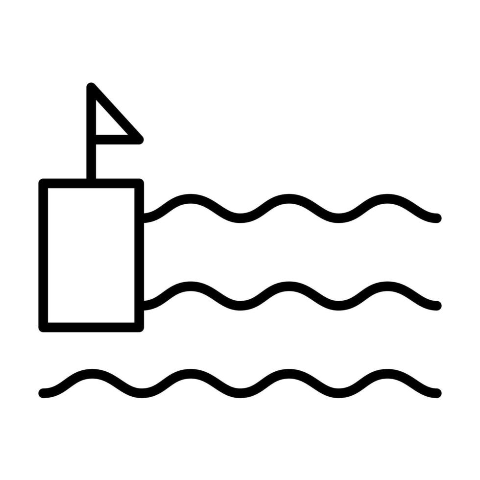 Swim Race Lane with Flag Border vector