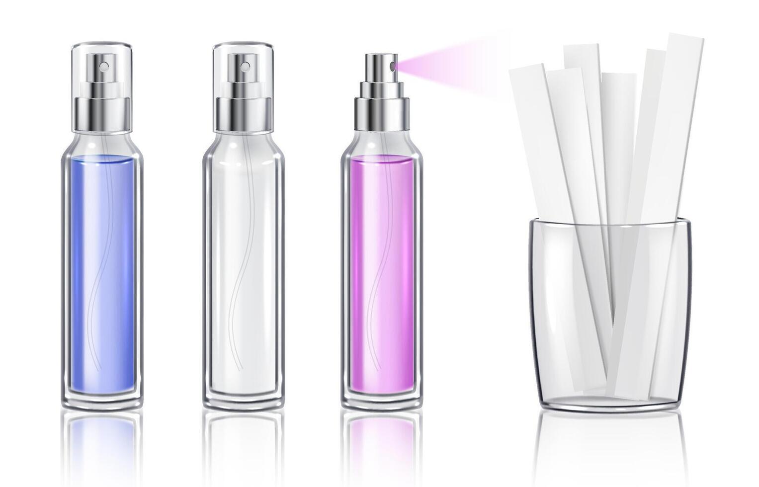 Perfume Realistic Tester Bottles Collection vector