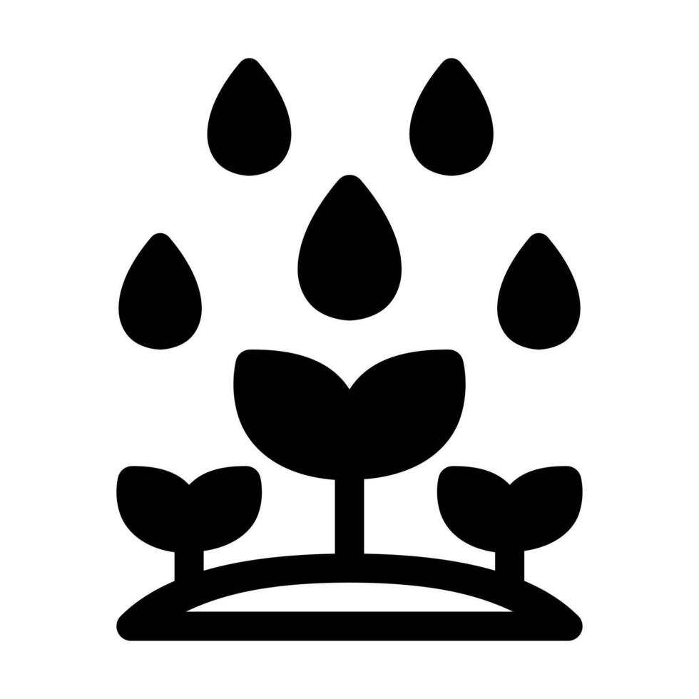 rain absorbing plants icon vector