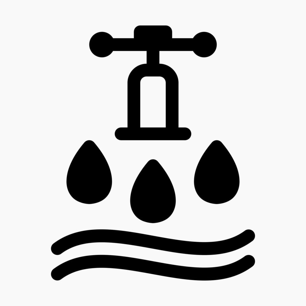 Water system management icon vector