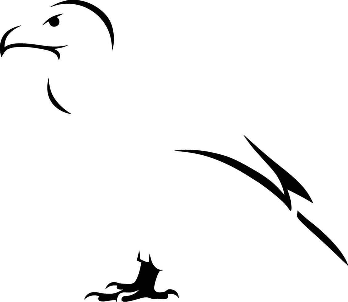 Bold eagle line art for patriotic and wild designs, Majestic eagle drawing in outline style vector
