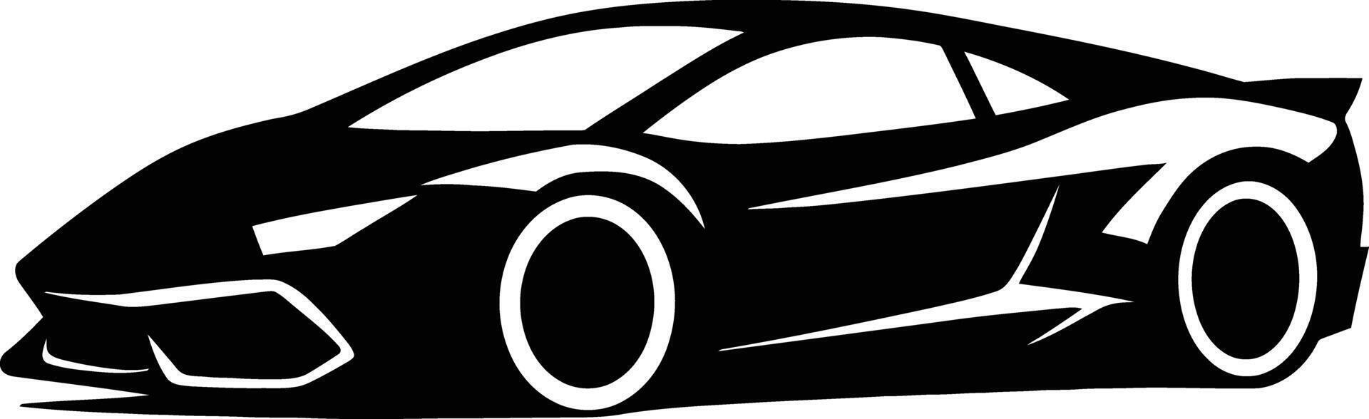 Streamlined car silhouette in modern style, Sleek car profile illustration for automotive use vector