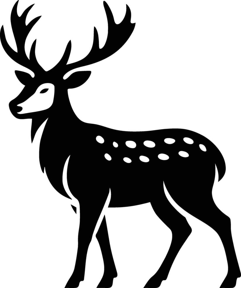 Antlers deer logo style silhouette, Deer graphic for branding vector