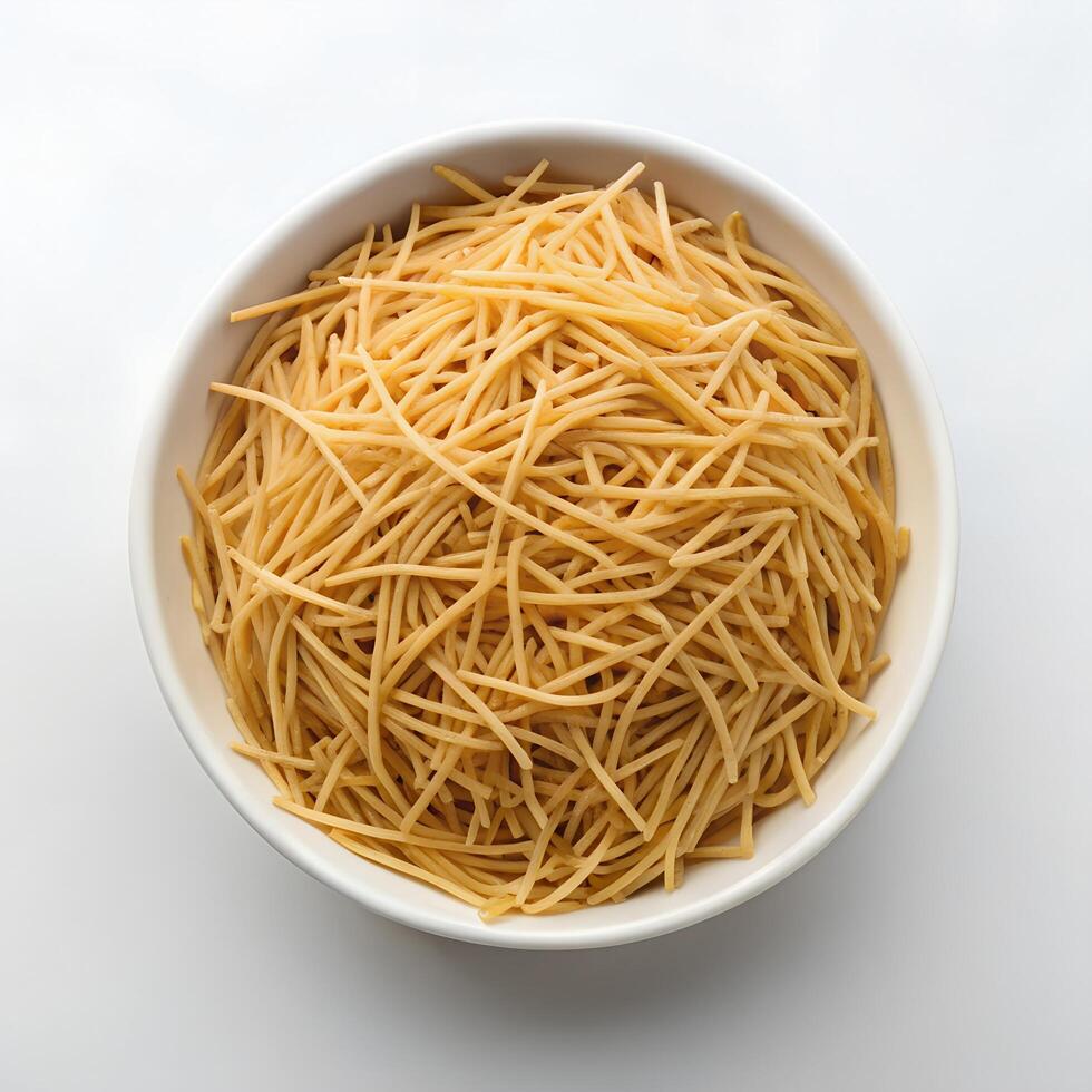 Uncooked Vermicelli in Serving Plate photo