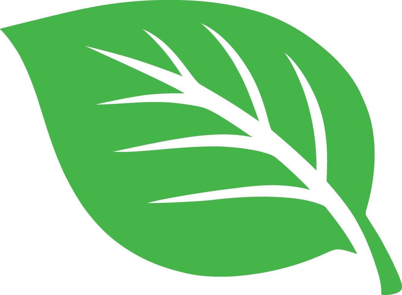 Green leaf silhouette for eco concepts, Nature leaf fresh green vector
