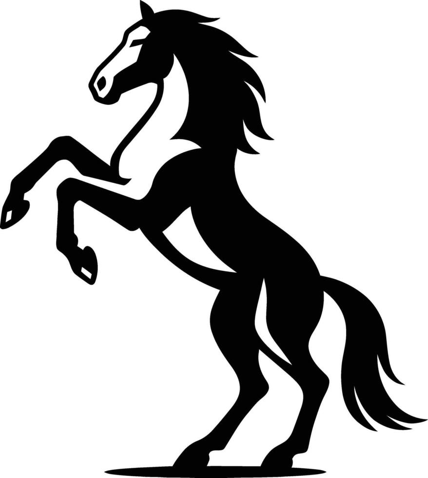 Horse Majestic Pose Silhouette, Elegant Horse Graphic vector