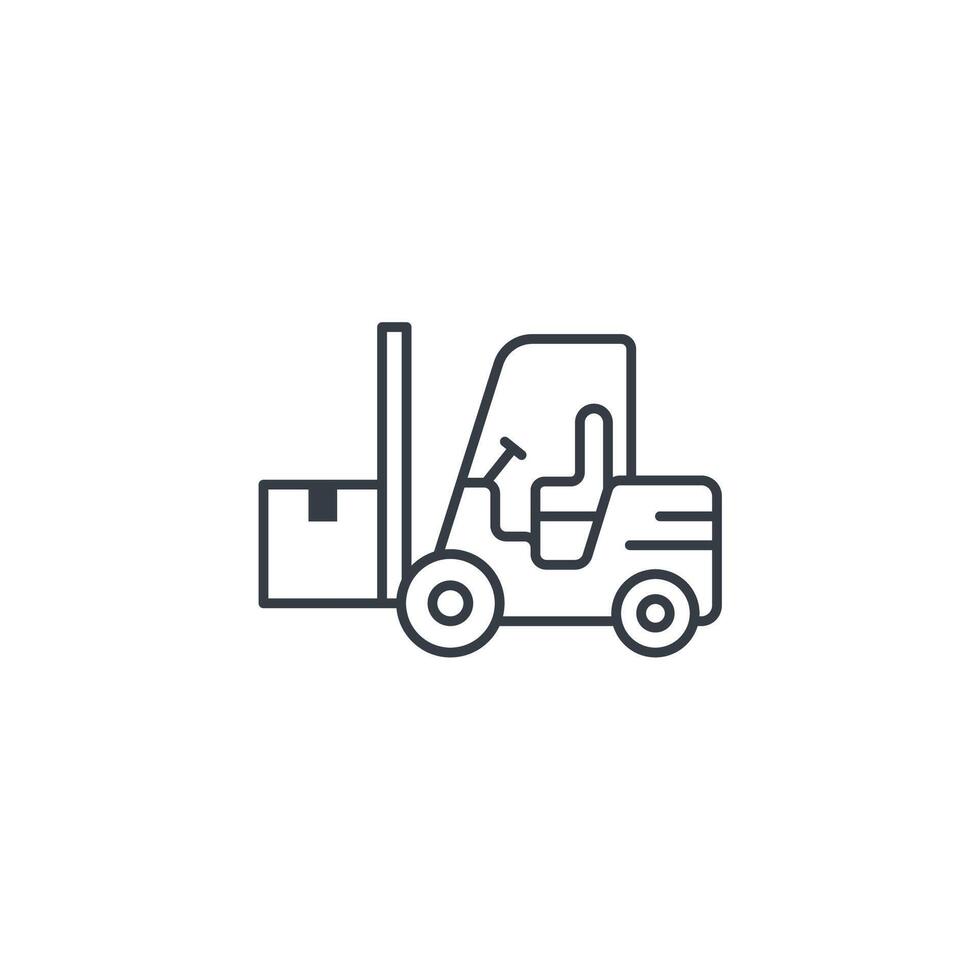 Forklift icon symbol isolated on white background vector