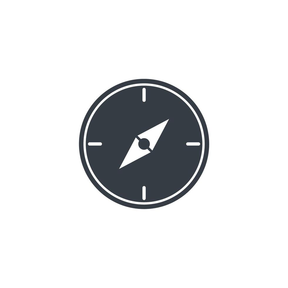 Compass icon isolated on white background vector