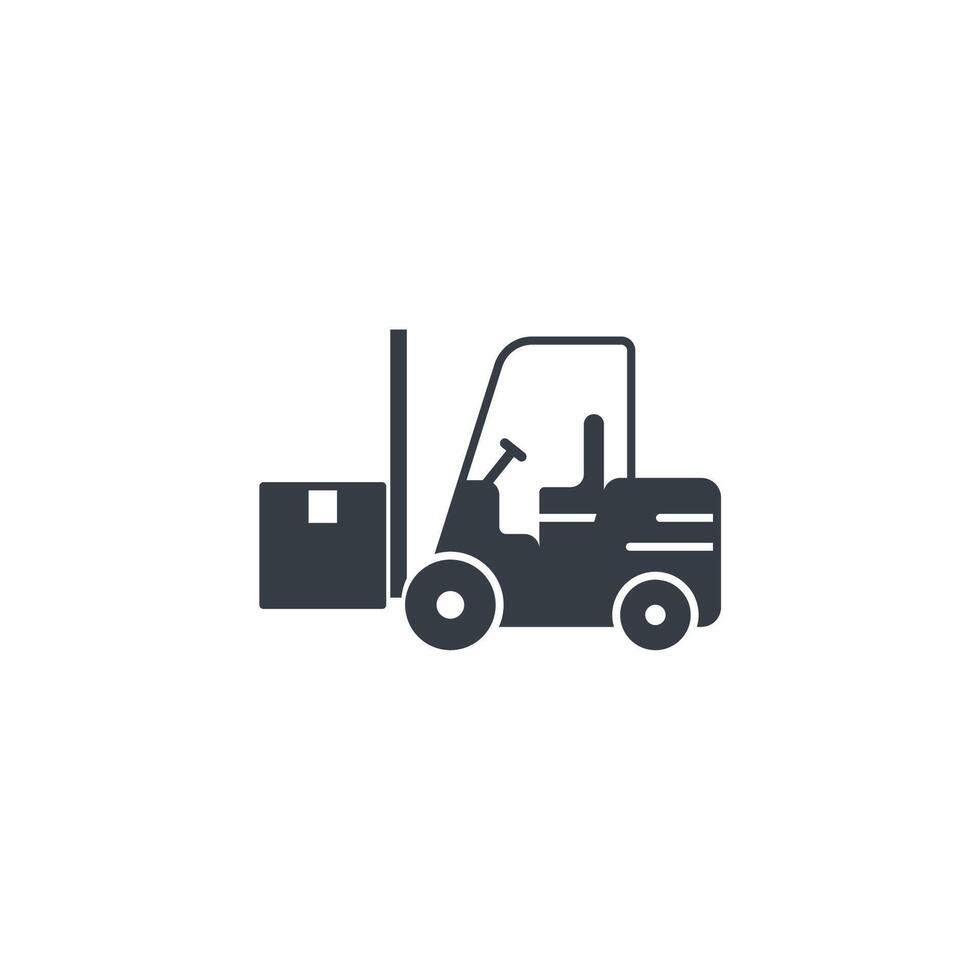 Forklift illustration isolated on white background vector