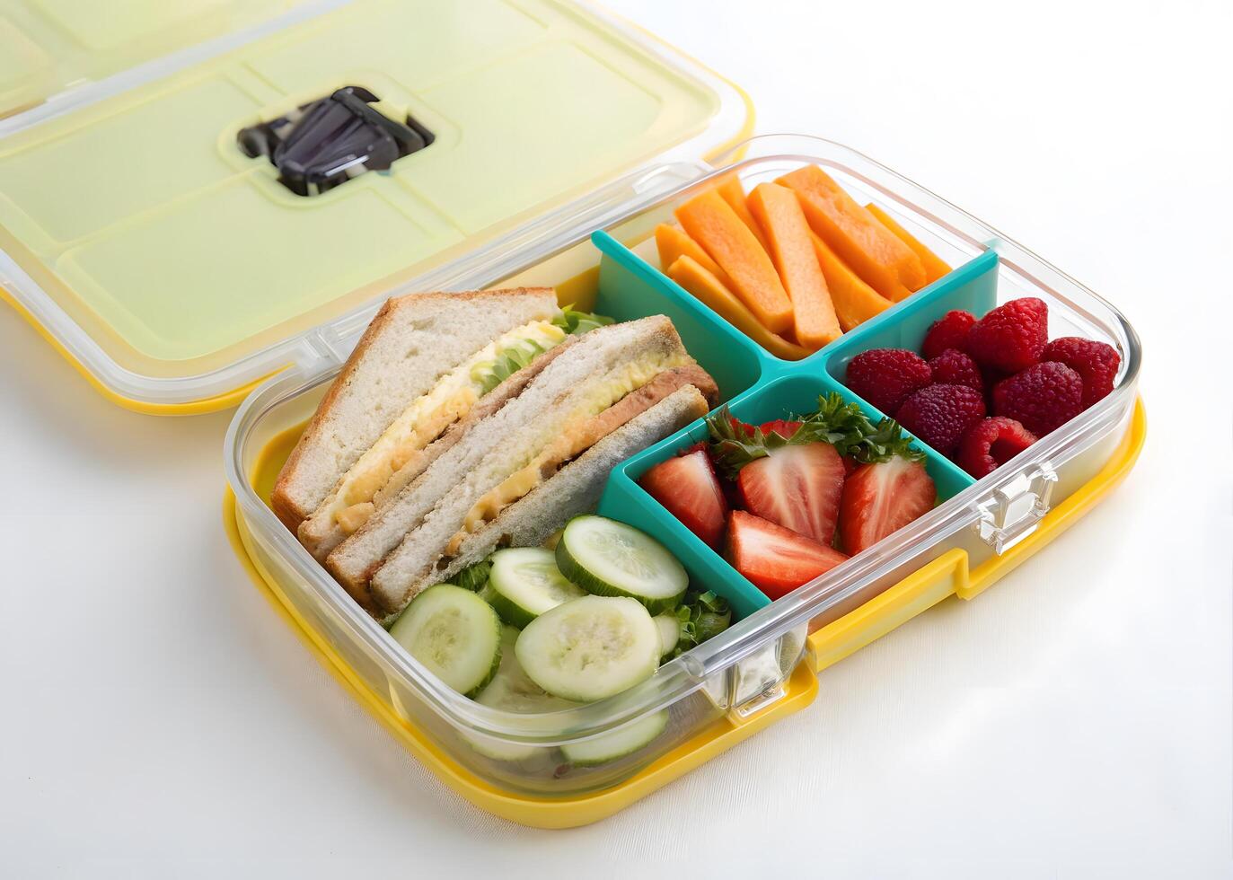 Reusable Lunch Box with Meal Compartments Photo