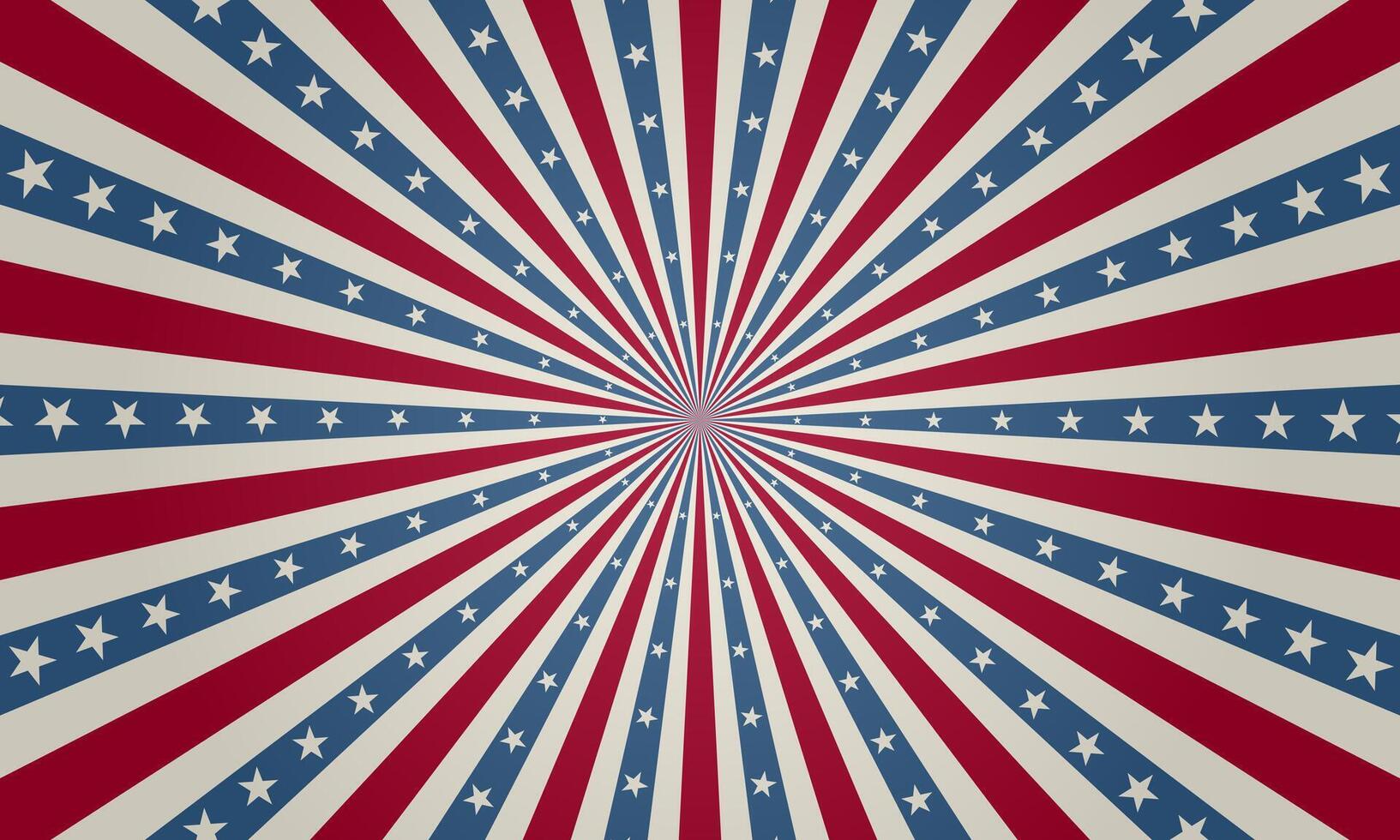 Striped background for Independence Day of the USA. Party banner design in retro colors of the US flag. illustration vector