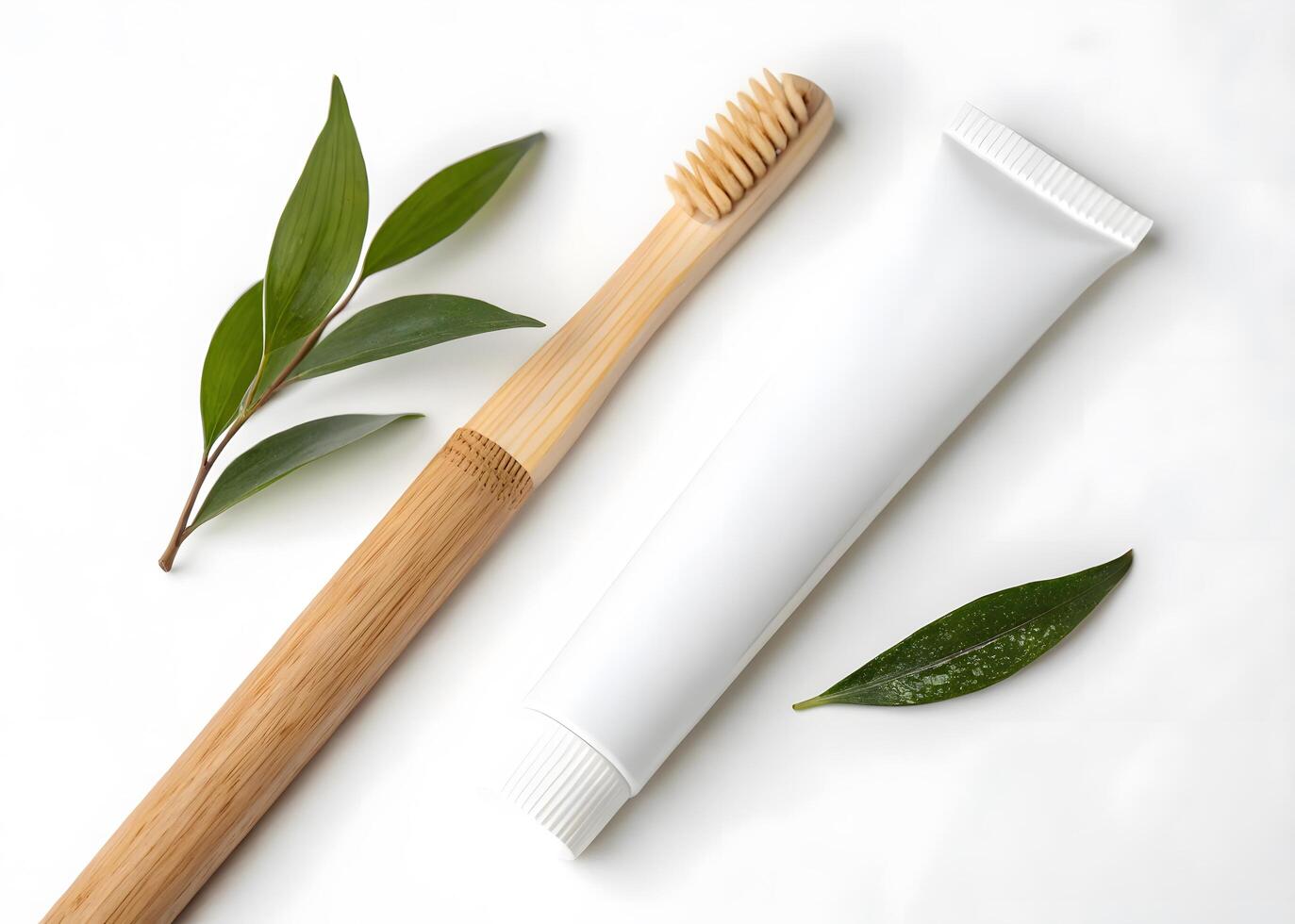 Bamboo Toothbrush Toothpaste Eco Friendly Photo