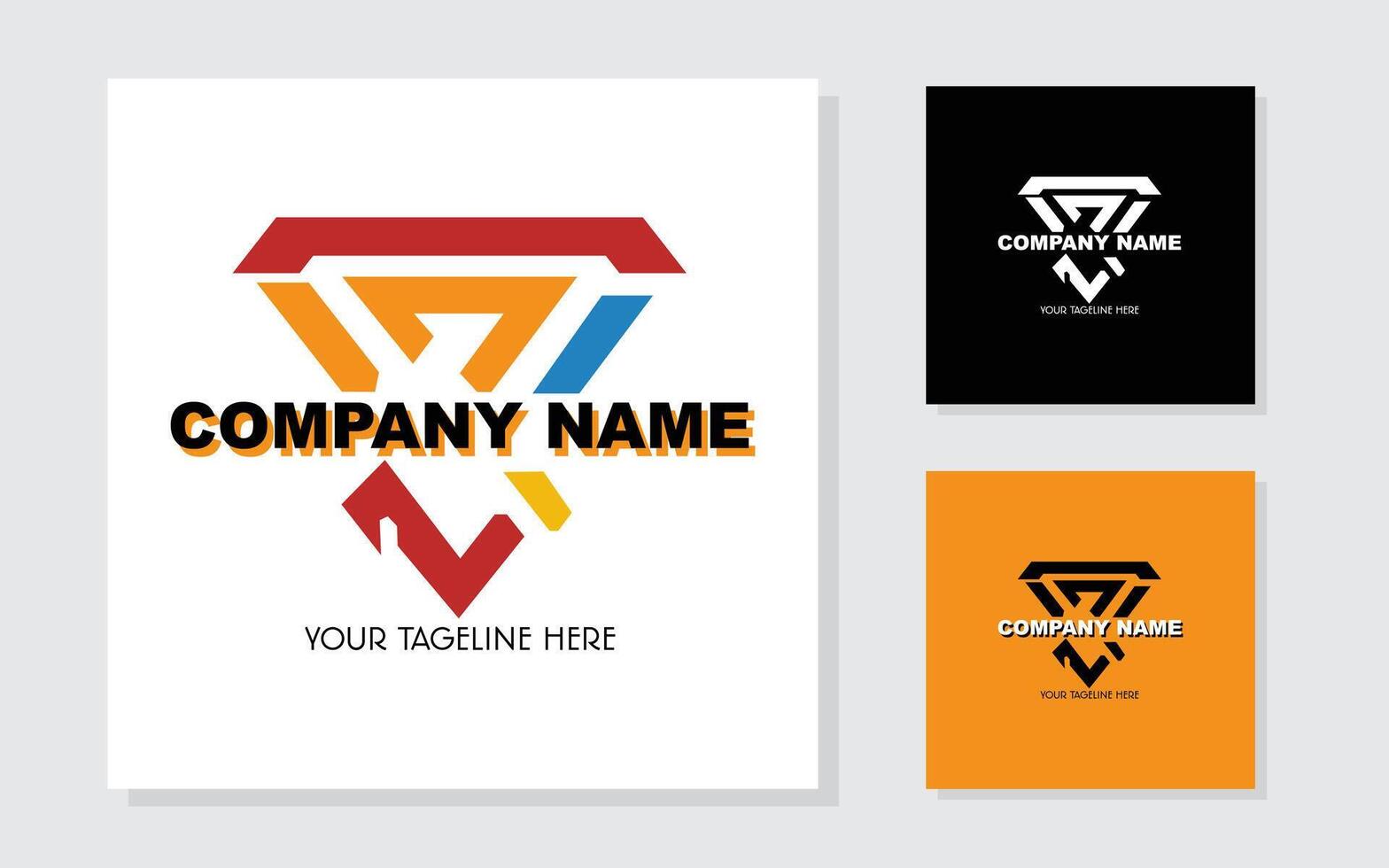logo with technology theme geometric vector