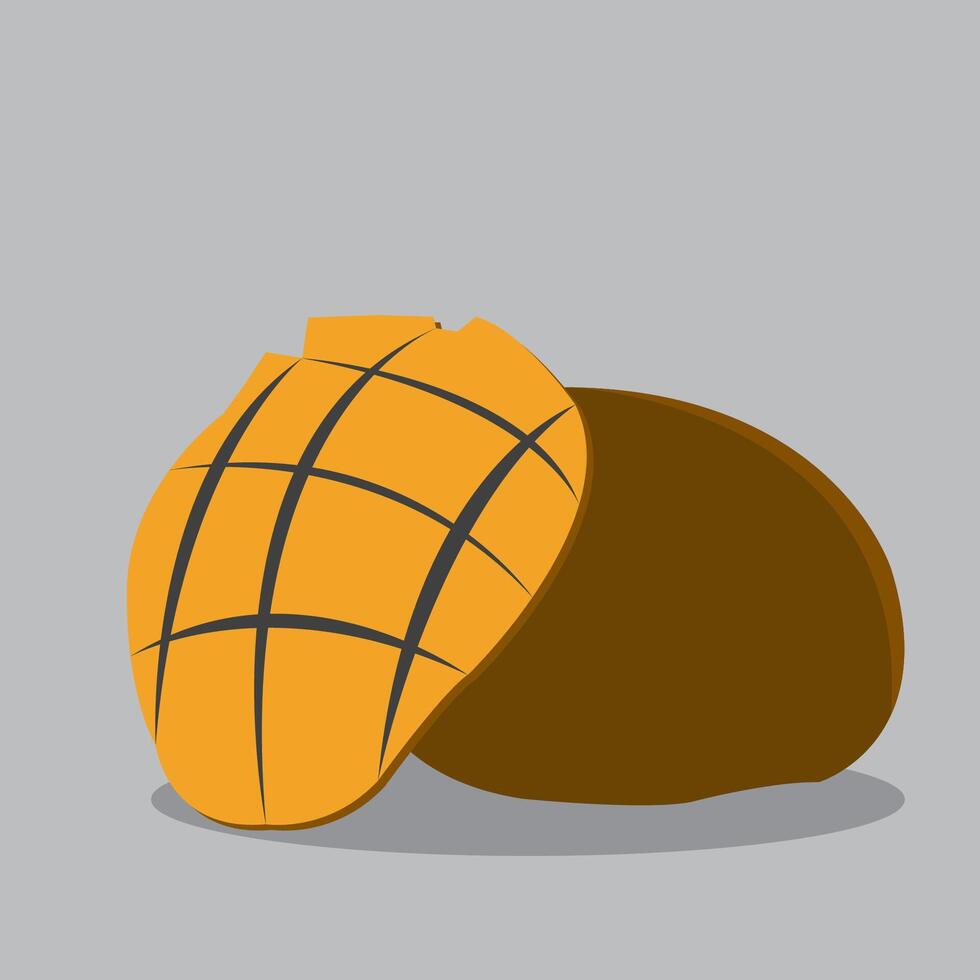 Simple of mango fruit. mangoes for and that have been split. vector