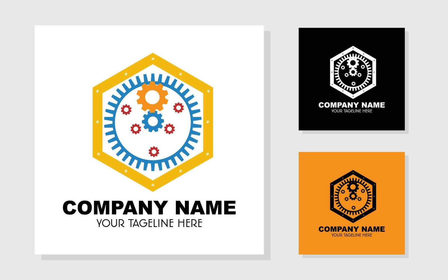 logo with engine theme. for company or product brand logo. simple logo design. vector