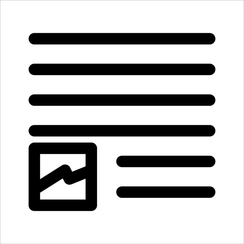 new unique black and white icon of a document vector