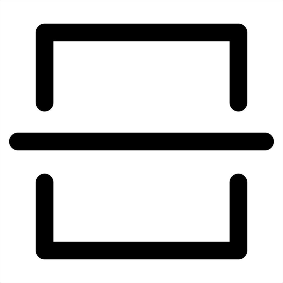 A unique black and white square with two lines on it vector