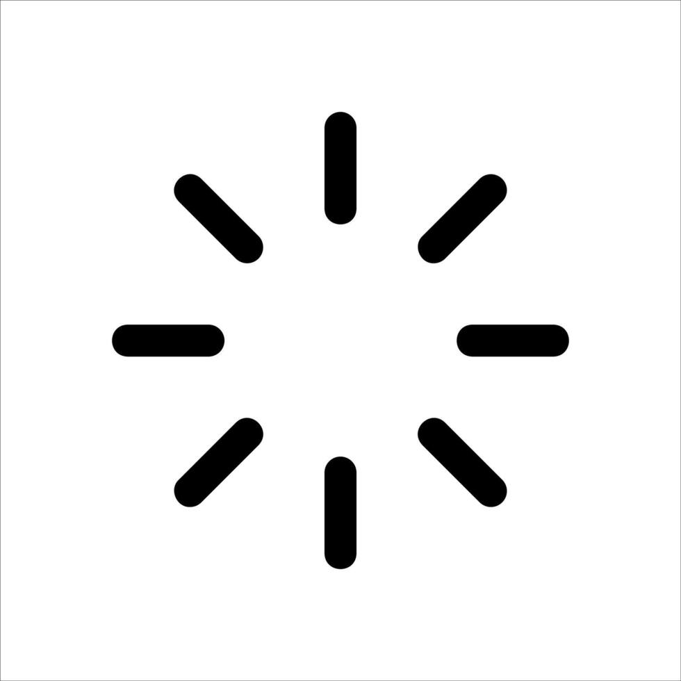 A unique black and white icon of a sun vector