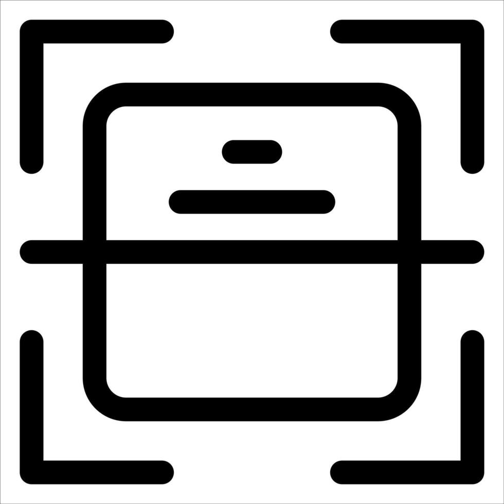 A new black and white icon of a box vector