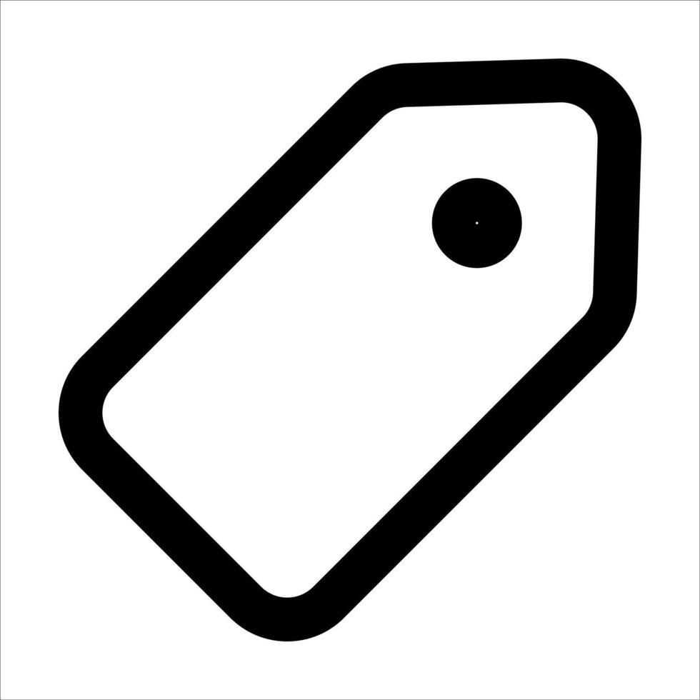 A unique black and white image of a tag vector