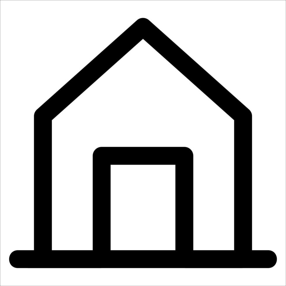 A unique black and white house icon in white background vector