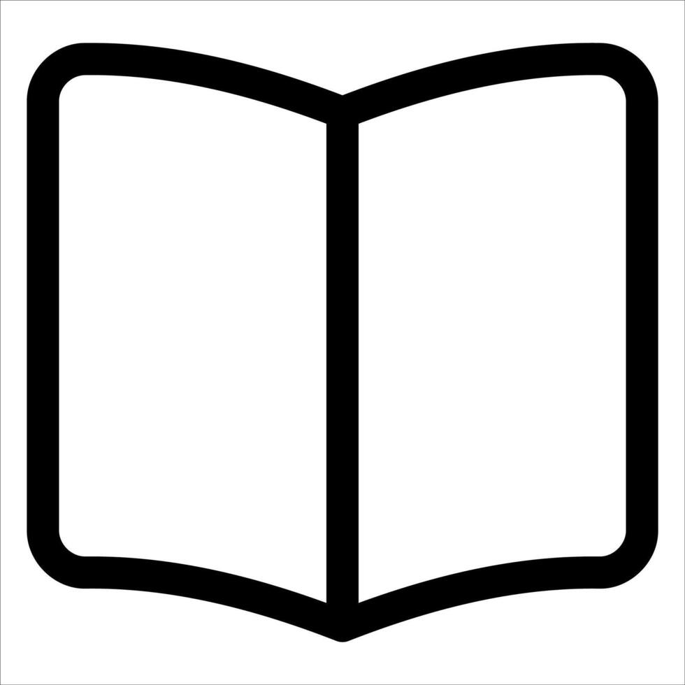 new An open book icon on a white background vector