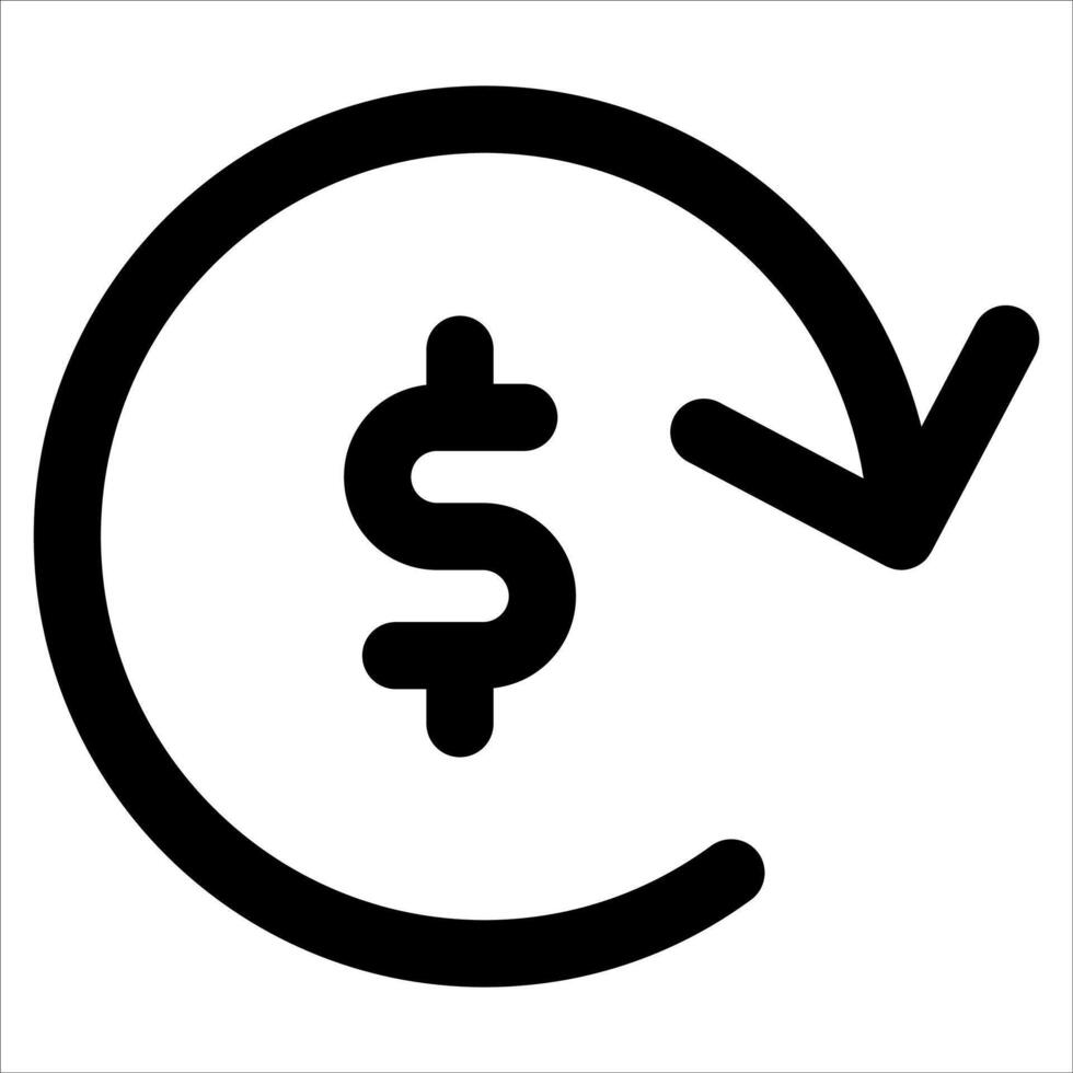 A unique dollar sign in a circle with arrows pointing to it vector