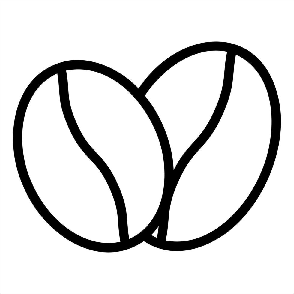 unique outline Coffee beans icon vector