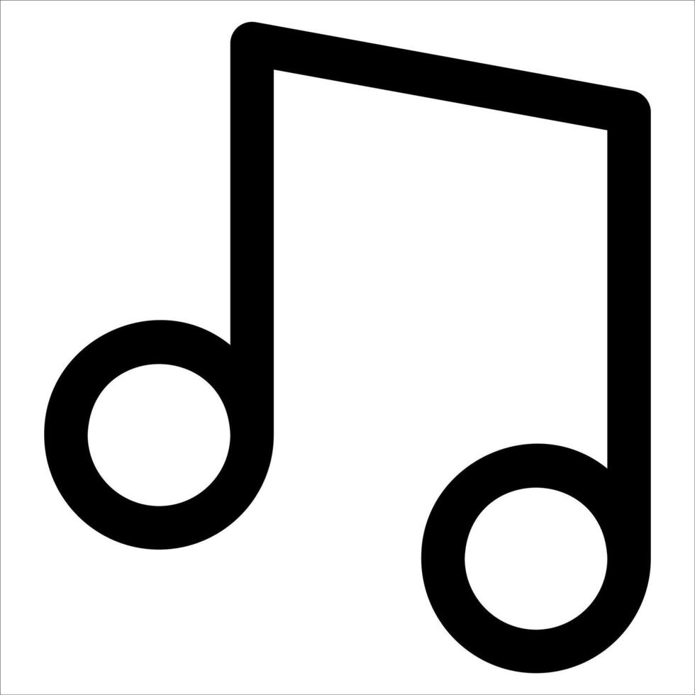 unique outlineMusic note icon vector