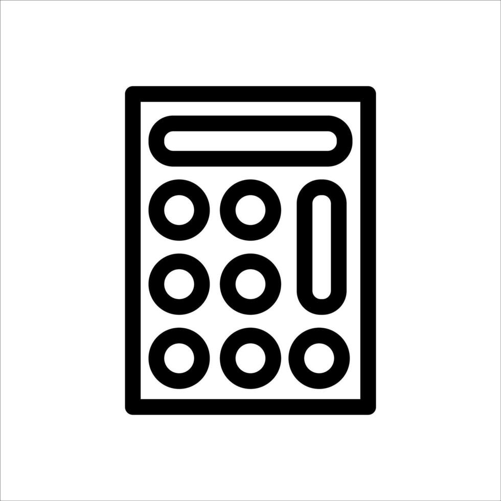 A new calculator icon on a white background vector