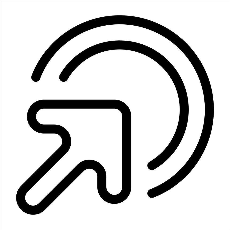 new unique black and white icon of a right arrow vector