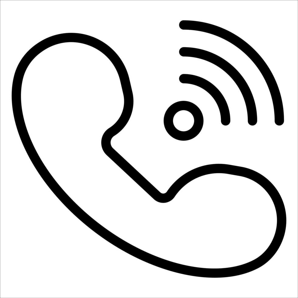 A new phone icon with a phone receiver and a phone vector
