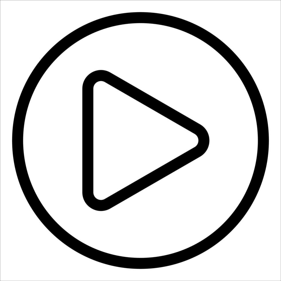 Play button icon vector