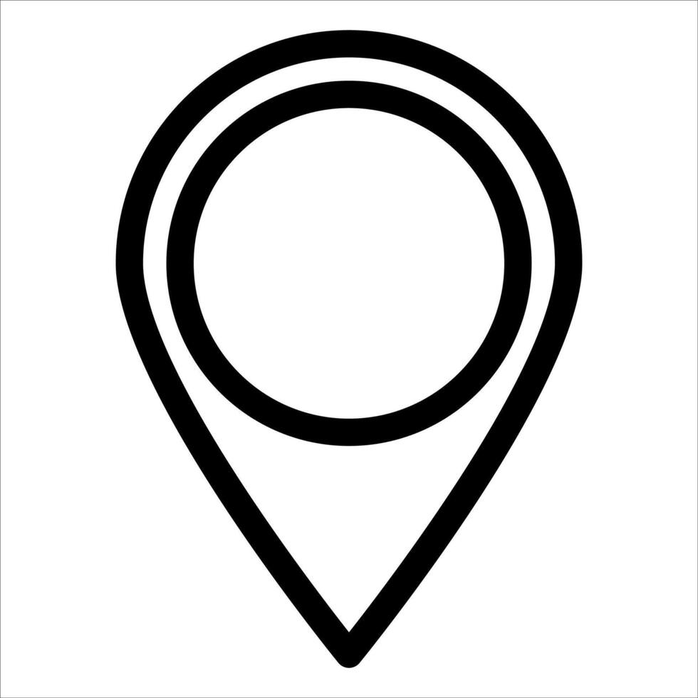 A new unique black and white pin icon on a white background vector