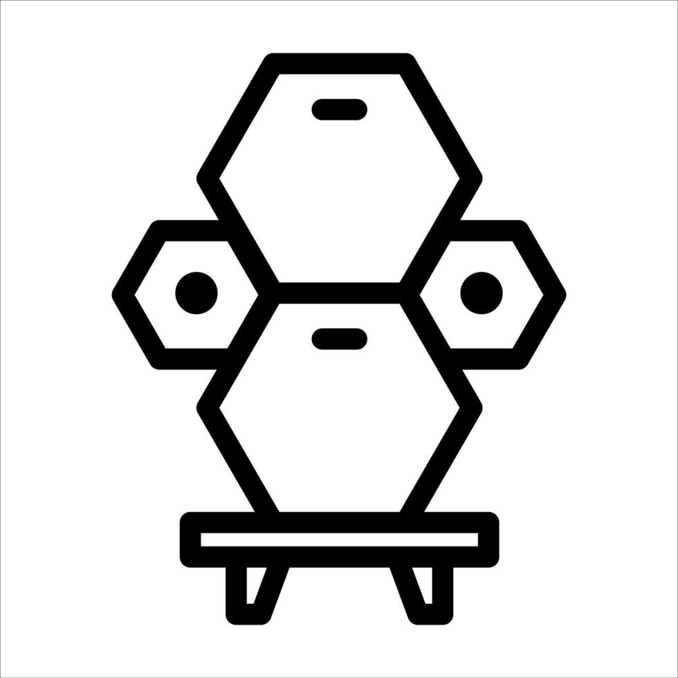A new black and white illustration of a bee hive vector