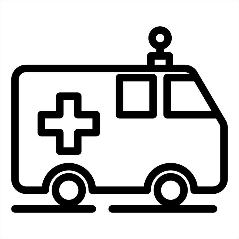 An unique ambulance icon on a white background vector