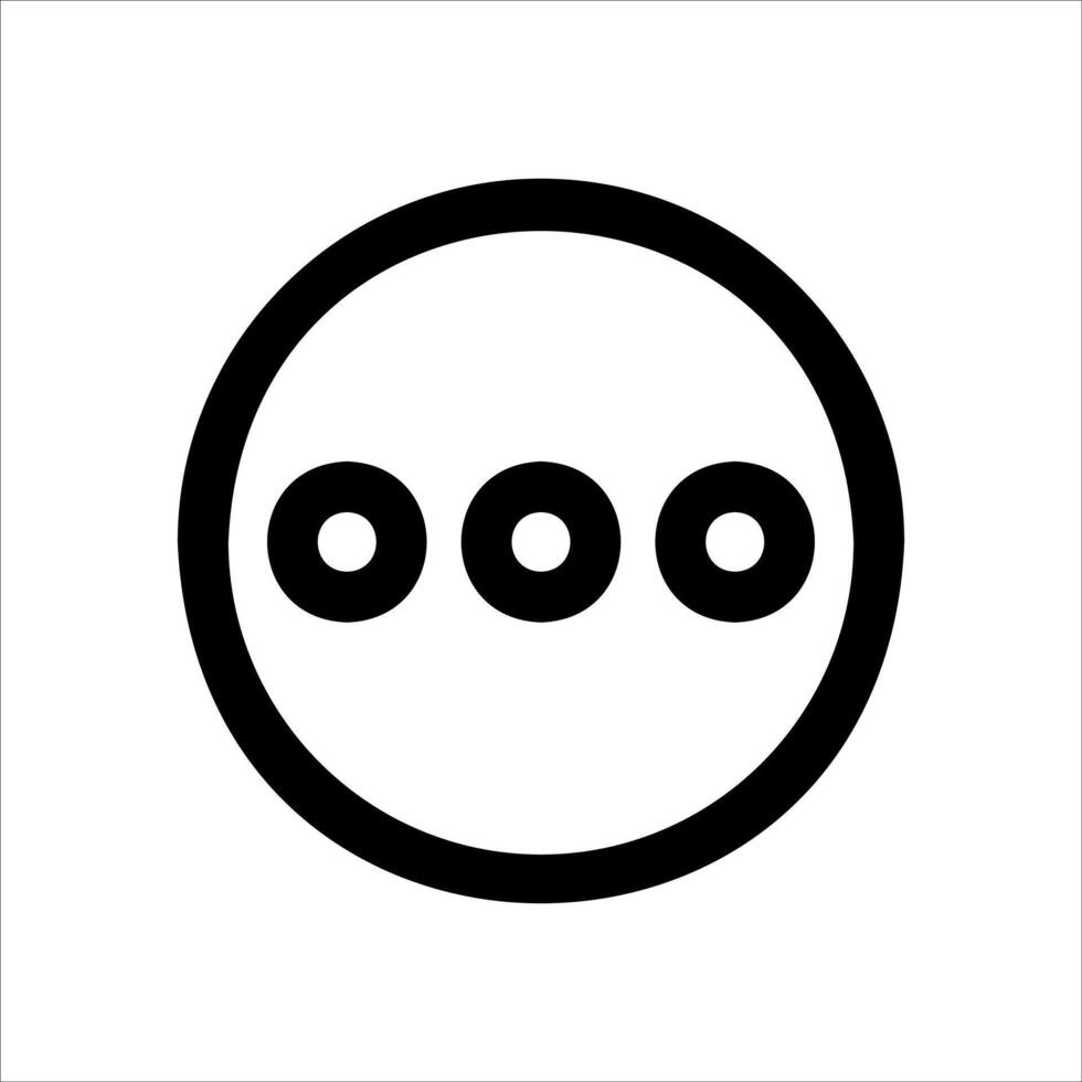 A unique black and white logo with three circles vector