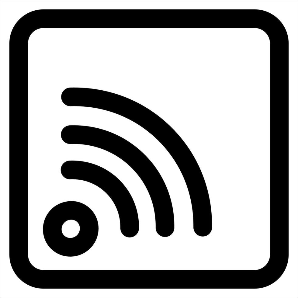 A unique black and white icon of a wifi signal vector