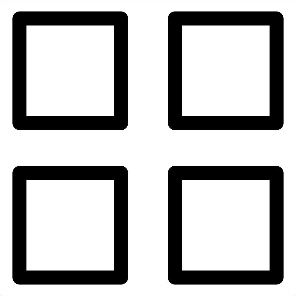 unique Four square icons in white background vector